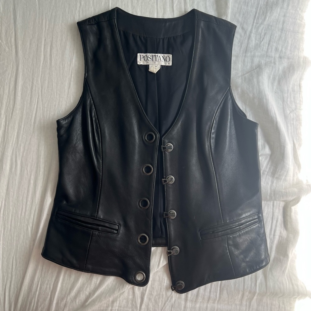 Leather Biker Vest